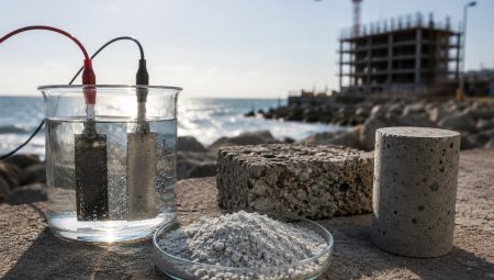 Deniz suyuna elektrik vererek betona alternatif geliştirdiler