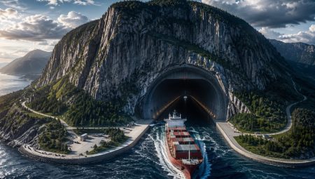 Milyonlarca ton kayayı oyacaklar: Dev gemiler dağın içine açılacak tünelden geçecek